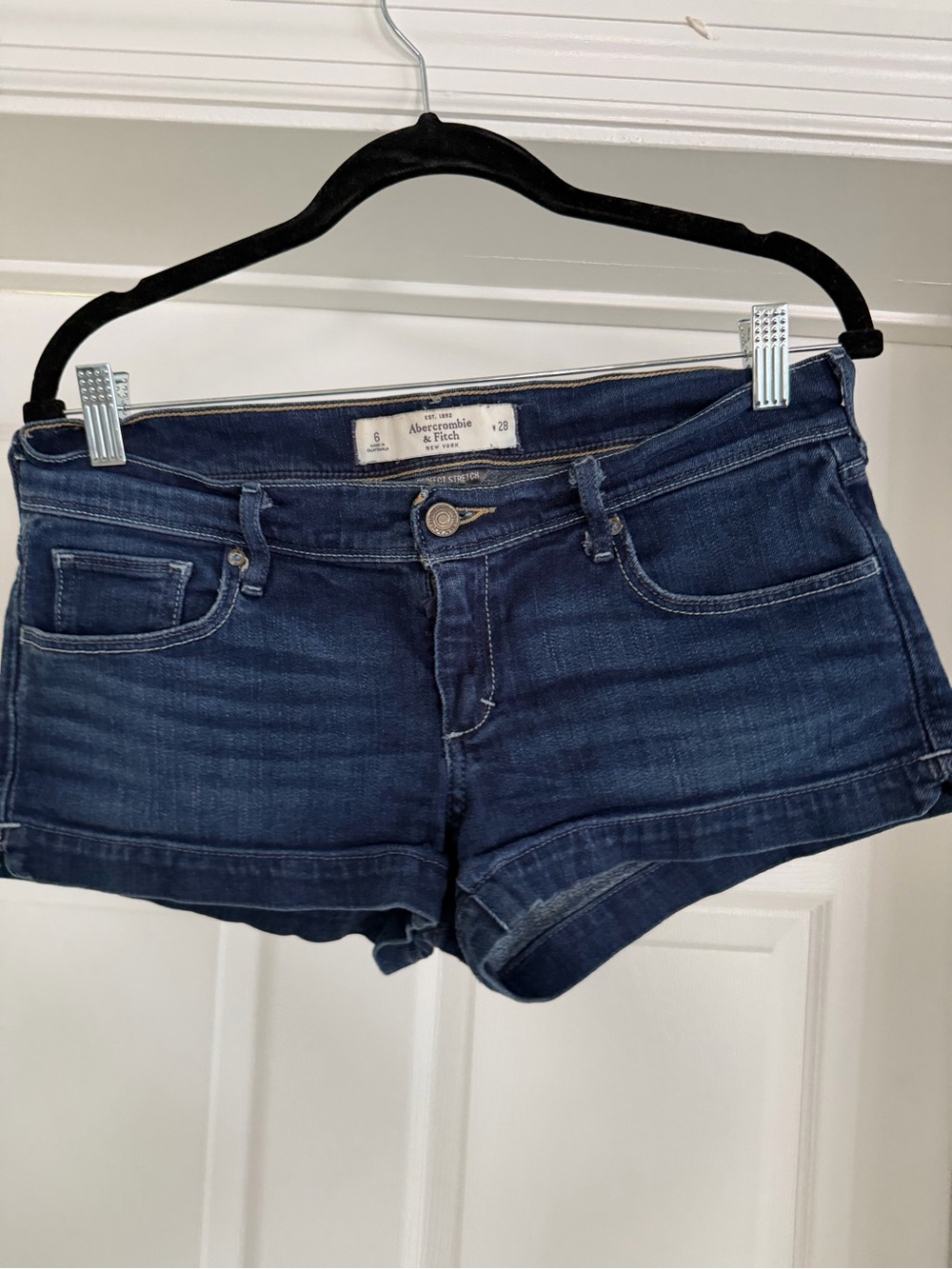 Abercrombie & Fitch Dark Indigo Denim Shorts